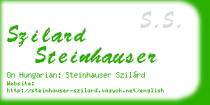 szilard steinhauser business card